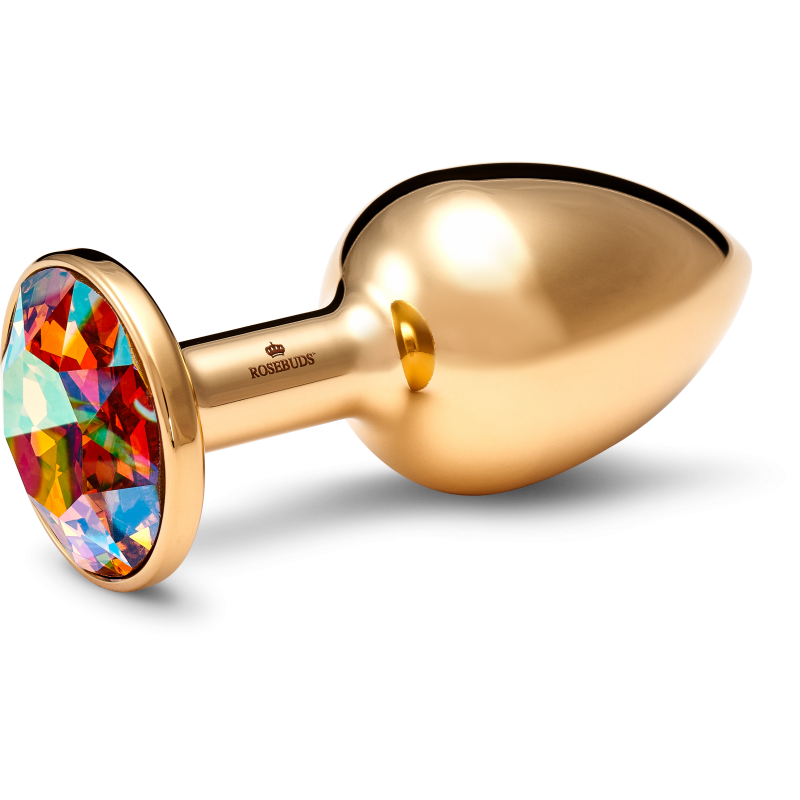 MEDIUM STAINLESS STEEL GOLD CRYSTAL