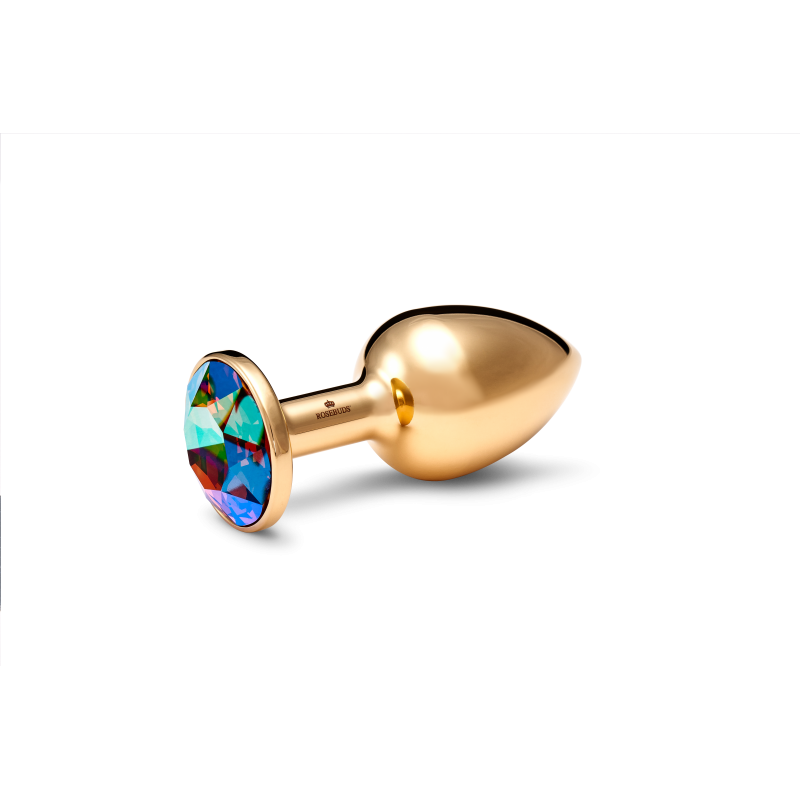 MEDIUM STAINLESS STEEL GOLD CRYSTAL