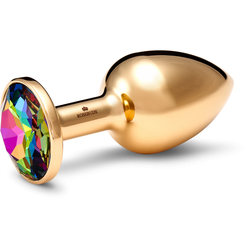 MEDIUM STAINLESS STEEL GOLD CRYSTAL