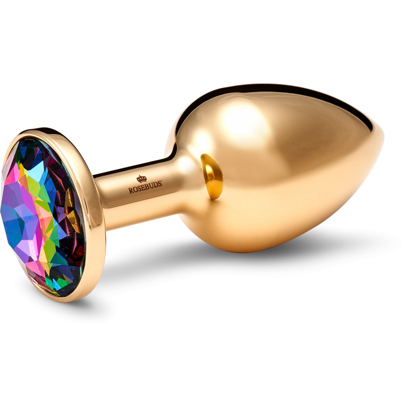 MEDIUM STAINLESS STEEL GOLD CRYSTAL