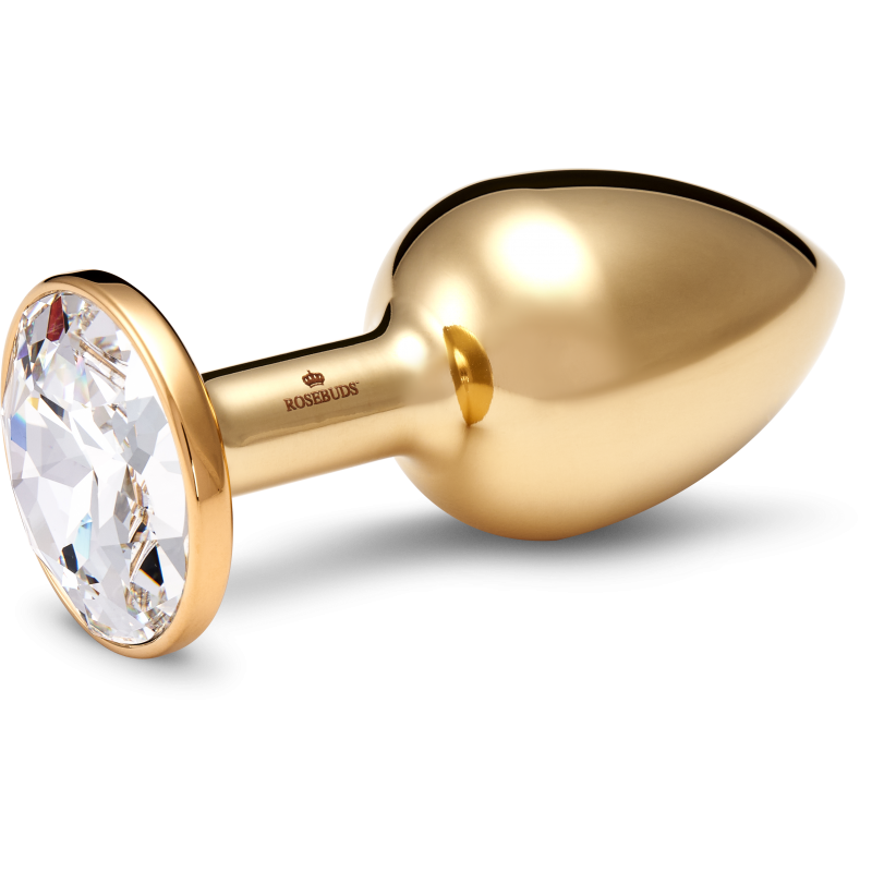 MEDIUM STAINLESS STEEL GOLD CRYSTAL