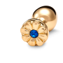 Medium Stainless Steel Gold Daisy Gold Crystal2